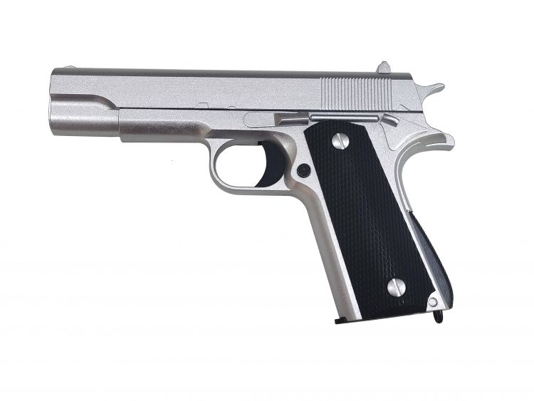 Купить Металевий пістолет VIGOR V11-Silver на obuv-plus.com.ua