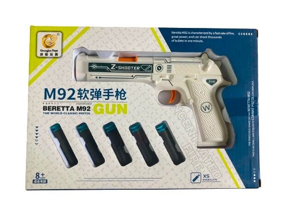 Купить 815 Дитячий пістолет Beretta M92 на м'яких кулях на obuv-plus.com.ua