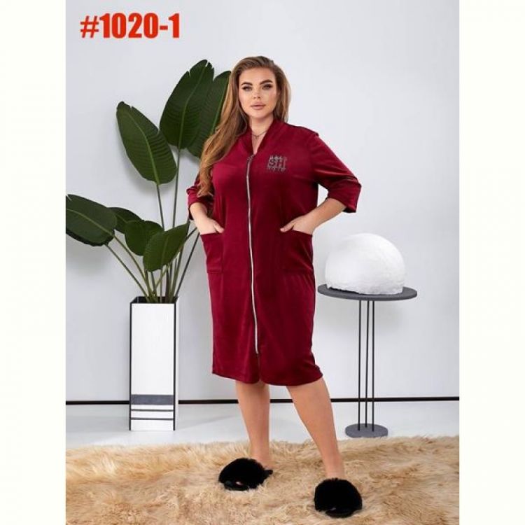 Купить Халат Romeo life 1020-1 wine на obuv-plus.com.ua