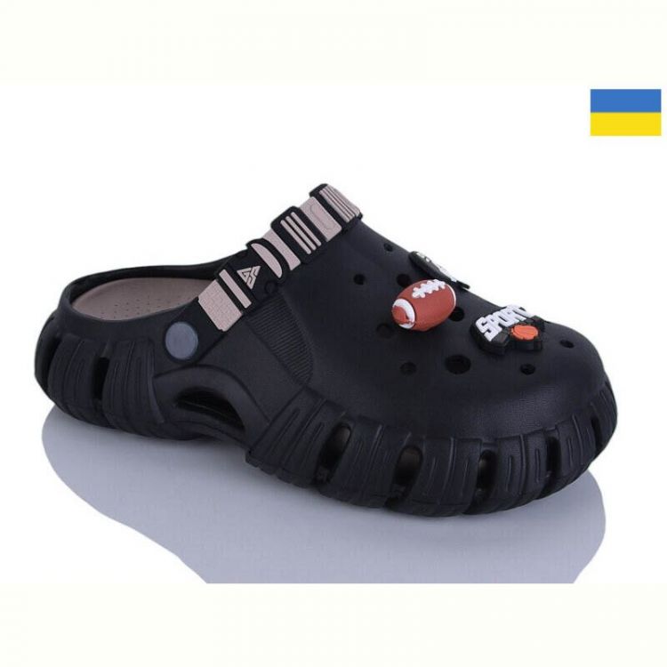 Купить Кроксы Demur 6770 чорний-беж на obuv-plus.com.ua