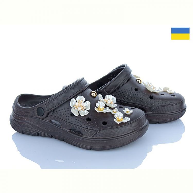 Купить Кроксы Golden Lion 413 шоколад на obuv-plus.com.ua
