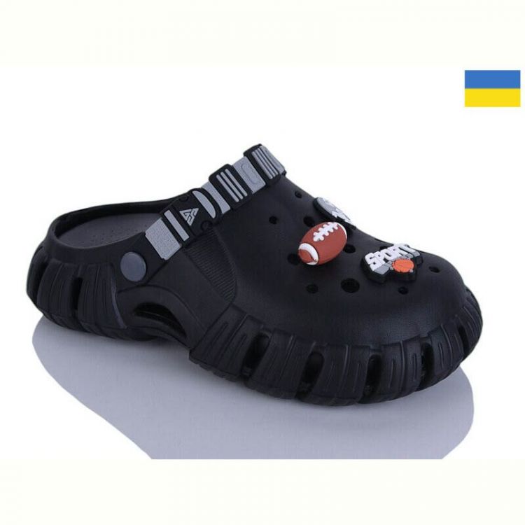 Купить Кроксы Demur 6770 чорний-сірий на obuv-plus.com.ua