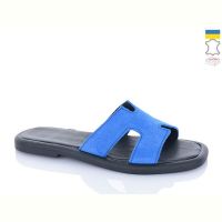 Купить Шлепанцы Garti 84 блакитний замш на obuv-plus.com.ua
