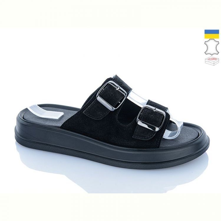 Купить Шлепанцы Sali 91 чорний з чор-п. на obuv-plus.com.ua