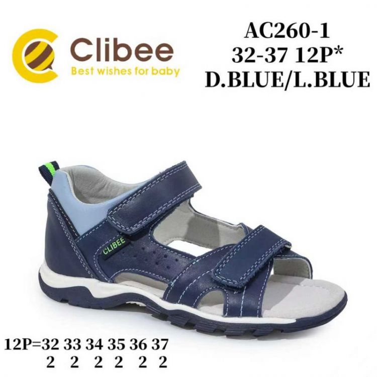 Купить Босоножки Clibee Ap-Ac260-1 d.blue-l.blue на obuv-plus.com.ua
