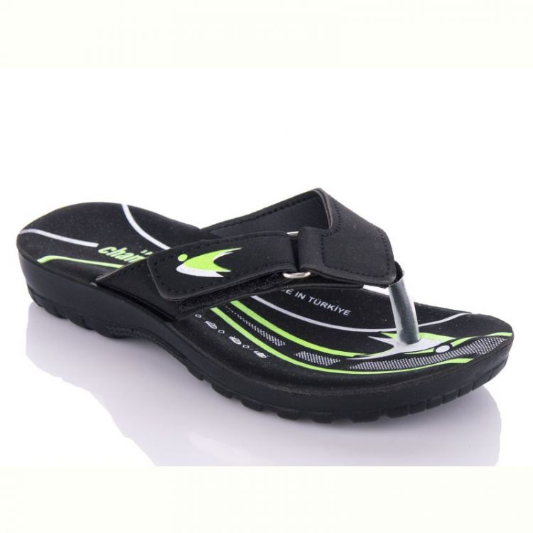 Купить Шлепанцы Demur K26-6101 black-green (30-35) на obuv-plus.com.ua