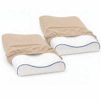 Купить Набор наволочек 2 шт IDEIA 60х40х16 см наволочка трикотажная для ортопедических и анатомических подушек беж на obuv-plus.com.ua