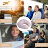 Купить Подушка рогалик 32х32 см Travel IDEIA для путешествий для шеи и головы дорожный антиаллергенный серый на obuv-plus.com.ua