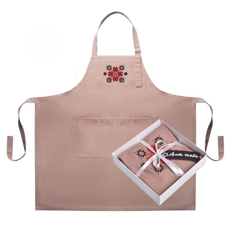 Купить Фартук для кухни IDEIA с вышивкой и карманом, з защитой от пятен, хлопок, для женщин и мужчин на obuv-plus.com.ua
