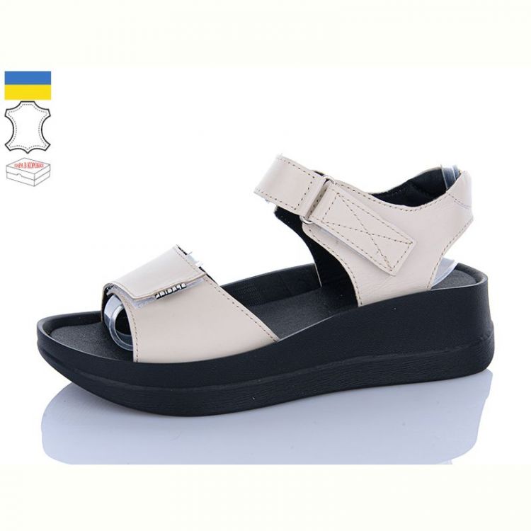 Купить Босоножки Sali 1707-2 бежевий чор-п. на obuv-plus.com.ua