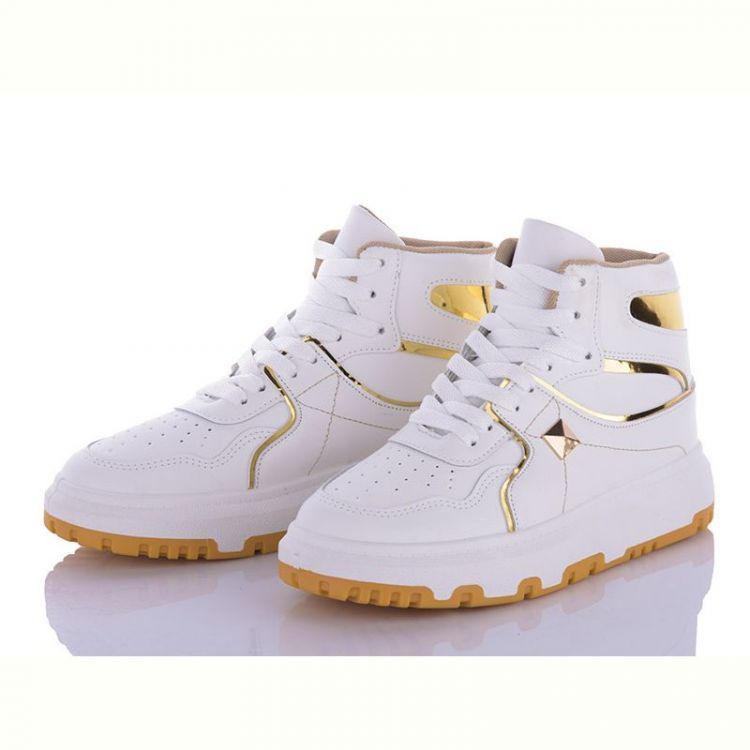 Купить Ботинки Панда BK72 white-golden на obuv-plus.com.ua