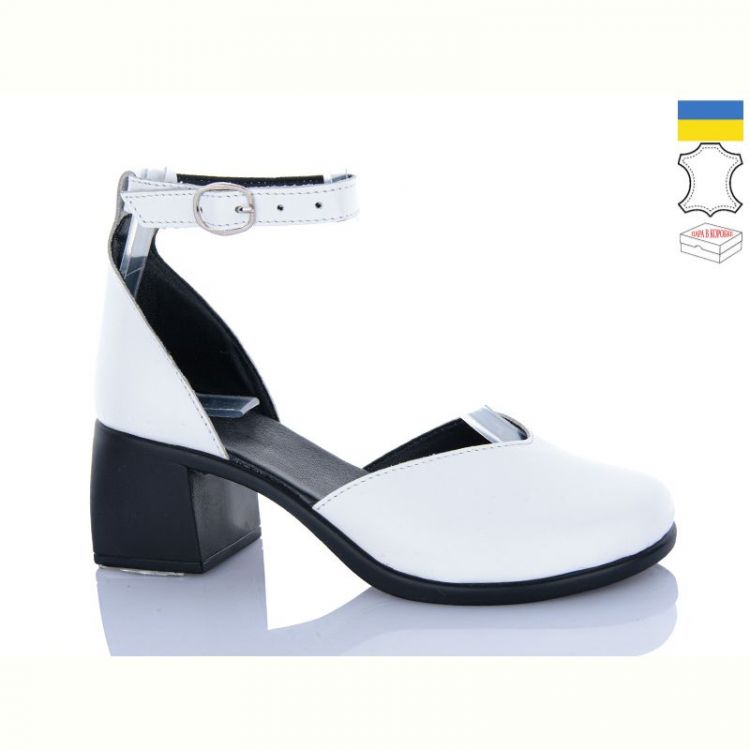 Купить Туфли Sali 1121 білий чор-п. на obuv-plus.com.ua