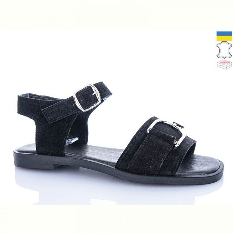 Купить Босоножки Garti 0149 чорний замш на obuv-plus.com.ua