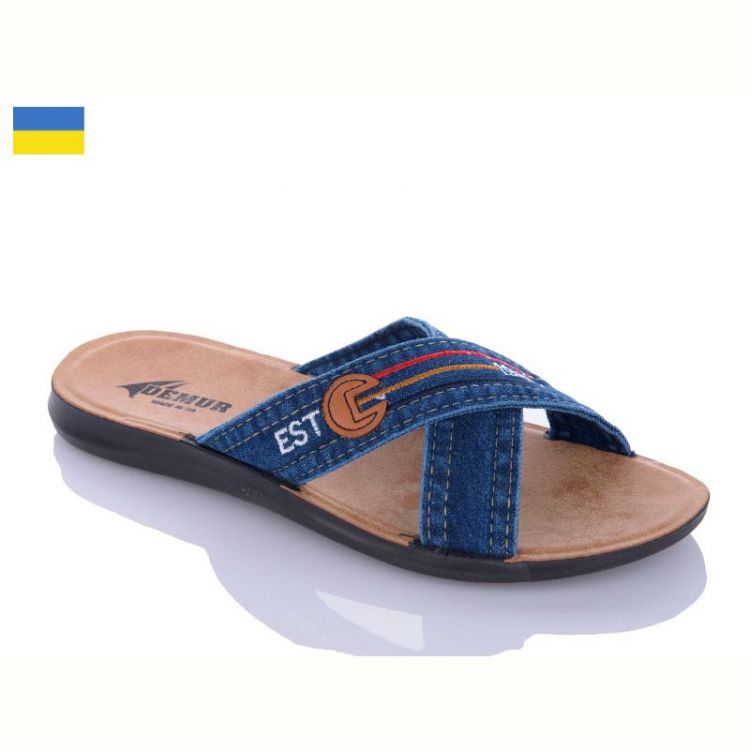 Купить Шлепанцы Demur MD26-1-3133 синій батал на obuv-plus.com.ua
