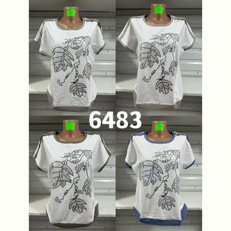 Купить Футболка Gertie 6483 white-khaki на obuv-plus.com.ua