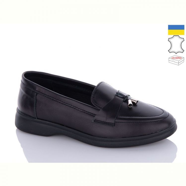 Купить Туфли Garti 401 чорний шкіра на obuv-plus.com.ua