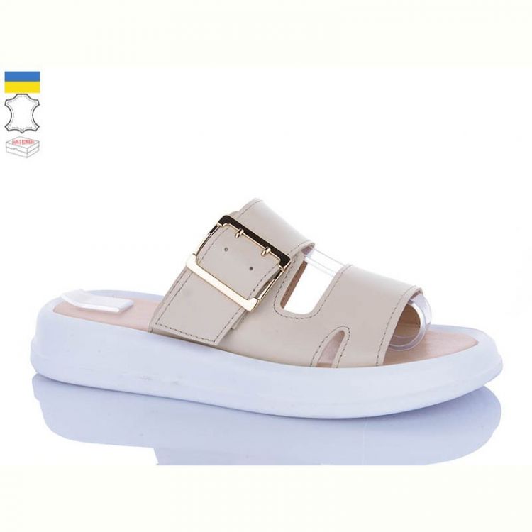 Купить Шлепанцы Sali 516 бежевий біл-п. на obuv-plus.com.ua