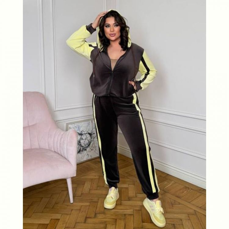 Купить Костюм спорт Seven Zikina 1363 brown-yellow на obuv-plus.com.ua
