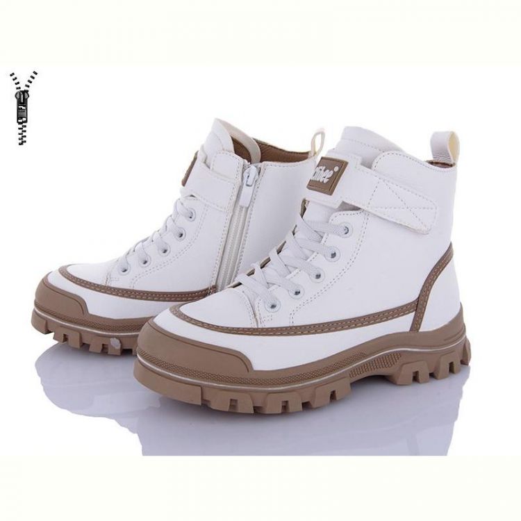 Купить Ботинки Clibee GC66 white-khaki на obuv-plus.com.ua