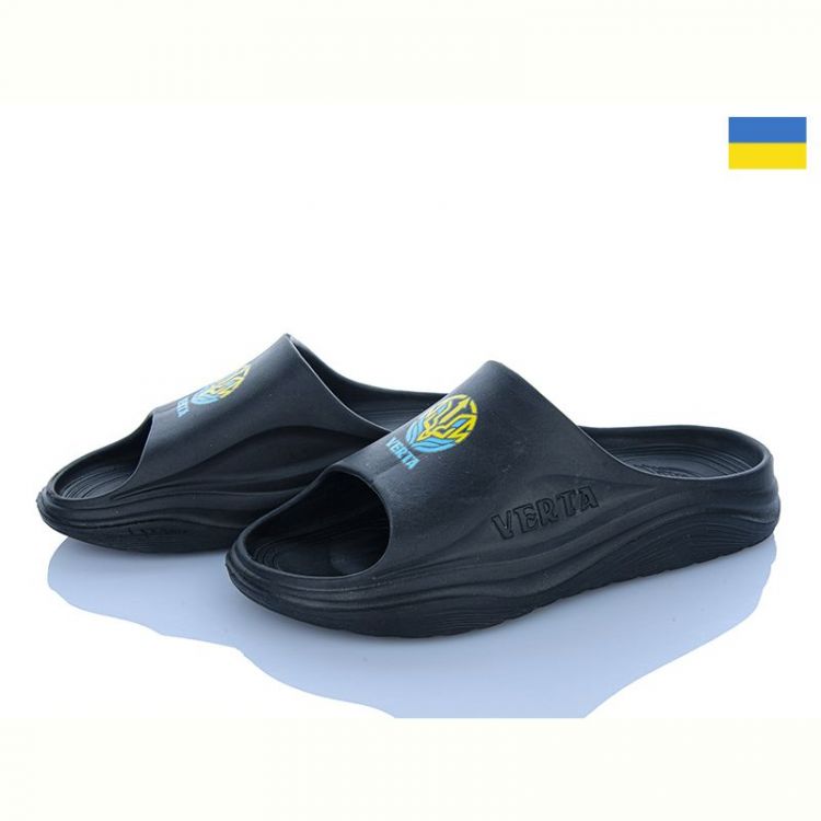 Купить Шлепанцы Golden Lion 1001 герб чорний на obuv-plus.com.ua