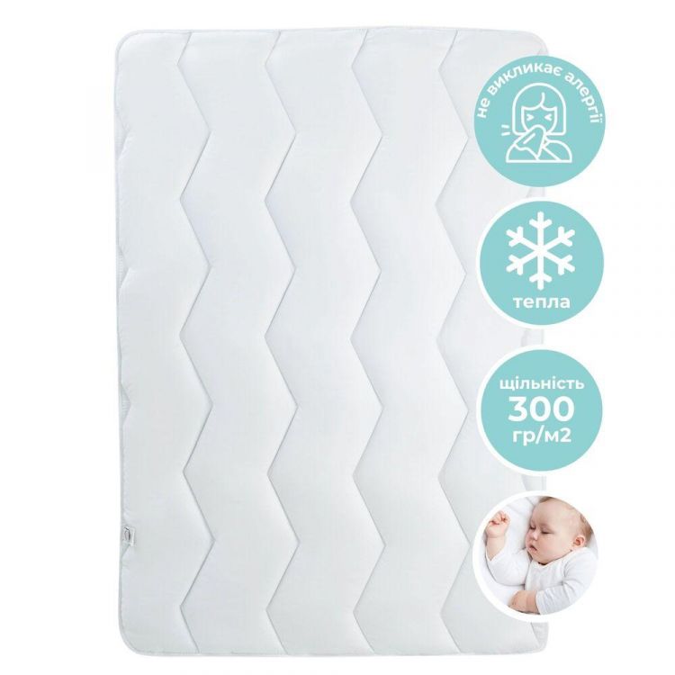 Купить Одеяло детское всесезонное Comfort 100х135 см PAPAELLA для детей в детскую кроватку антиаллергенное белое на obuv-plus.com.ua
