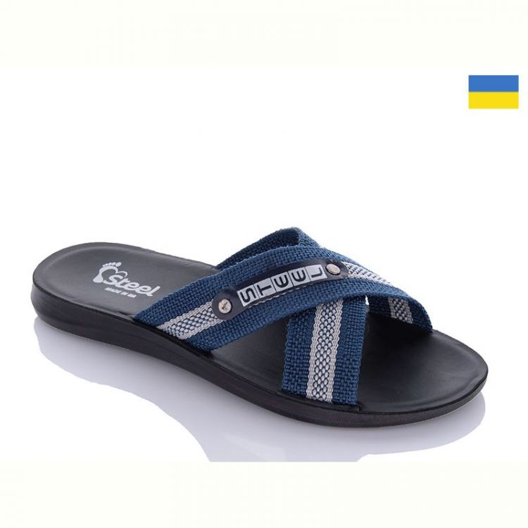 Купить Шлепанцы Demur TRK26-2-STL1 синій-сірий на obuv-plus.com.ua