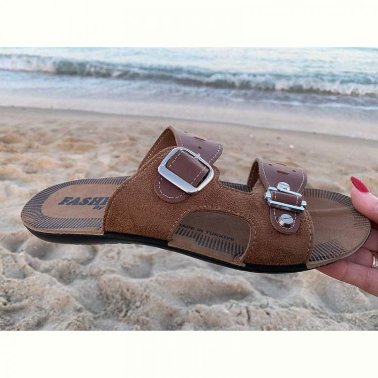Купить Шлепанцы Malibu Fashion 2 PR camel на obuv-plus.com.ua