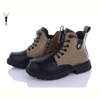 Купить Ботинки Clibee AS123 black-green фліс на obuv-plus.com.ua