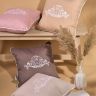 Купить Подушка декоративная 45х45 см ROYAL IDEIA с вышивкой шоколад антиаллергенная с кантом на obuv-plus.com.ua