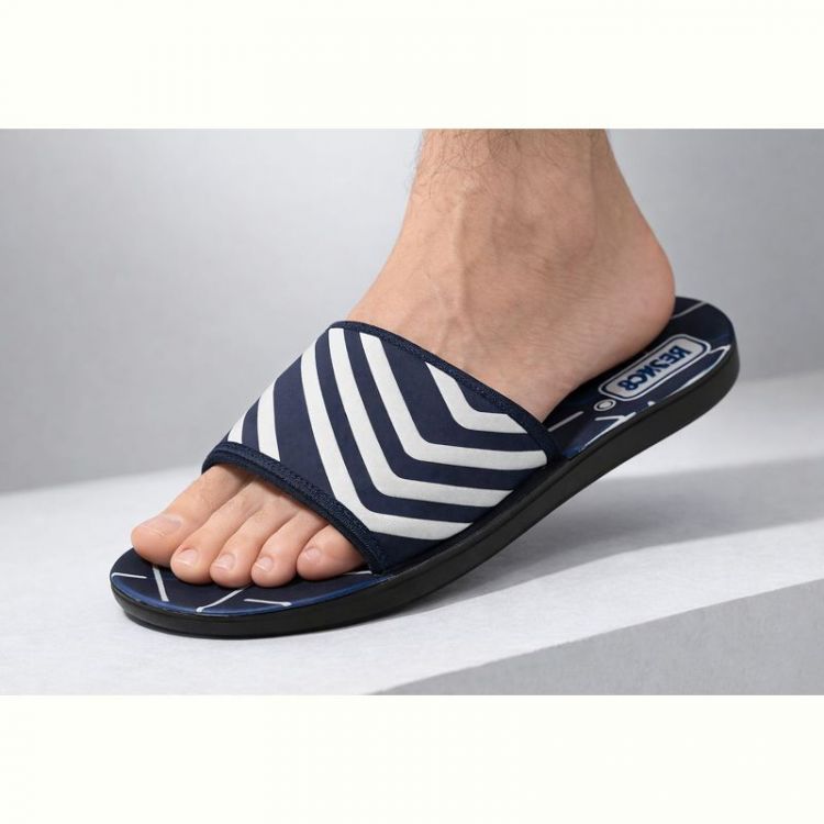 Купить Шлепанцы Oskar 57-7 (98741) d.navy на obuv-plus.com.ua