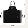 Купить Фартук для кухни IDEIA с вышивкой и карманом, з защитой от пятен, хлопок, для женщин и мужчин черный на obuv-plus.com.ua