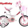 Купить Дитячий велосипед Royal Baby Princess Jenny Girl Steel RB18G-4 Біло-рожевий на obuv-plus.com.ua