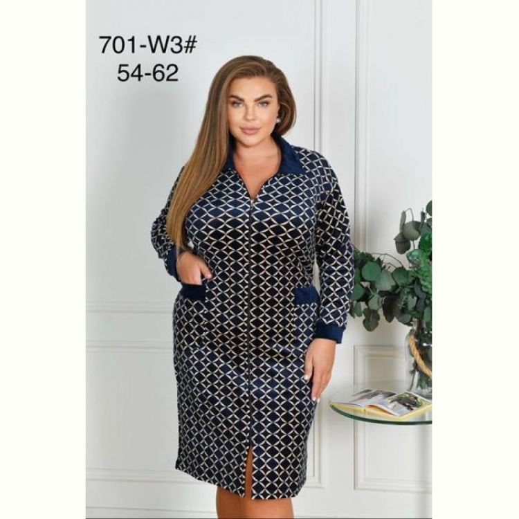 Купить Халат Anion 701-W3 navy-beige на obuv-plus.com.ua