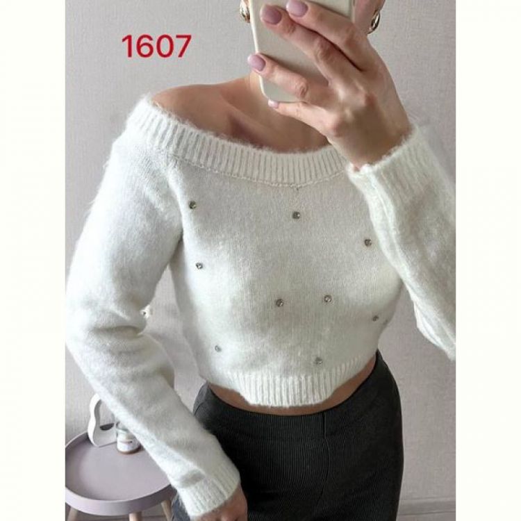 Купить Свитер FSN 1607 white на obuv-plus.com.ua