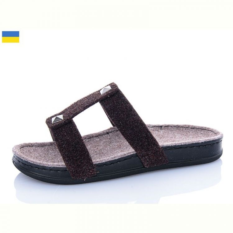 Купить Тапочки Klerotex 1502 коричневий на obuv-plus.com.ua