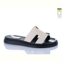 Купить Шлепанцы Sali 501-1 бежевий чор-п. на obuv-plus.com.ua