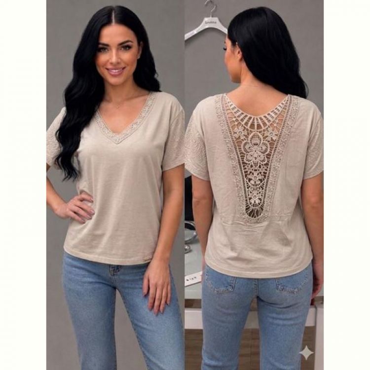 Купить Футболка LeVisha 26111 l.beige на obuv-plus.com.ua