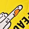 Купить Подушка декоративная 40х40 см Peace... Duck IDEIA боевой гусь с вышивкой антиаллергенная желтая на obuv-plus.com.ua