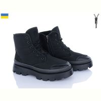 Купить Ботинки Львов База Progress 5409 фліс-хутро чорний на obuv-plus.com.ua