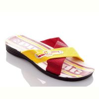 Купить Шлепанцы Malibu Bars yellow-red на obuv-plus.com.ua