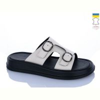 Купить Шлепанцы Sali 12 бежевий к чор-п. на obuv-plus.com.ua