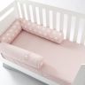 Купить Бортик валик защитный мультифункциональный PAPAELLA 60х15 см 120х15 см в детскую кроватку пудра на obuv-plus.com.ua