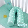 Купить Бортик валик защитный мультифункциональный PAPAELLA 60х15 см 120х15 см в детскую кроватку мята на obuv-plus.com.ua