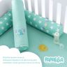 Купить Бортик валик защитный мультифункциональный PAPAELLA 60х15 см 120х15 см в детскую кроватку мята на obuv-plus.com.ua