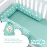 Купить Бортик валик защитный мультифункциональный PAPAELLA 60х15 см 120х15 см в детскую кроватку мята на obuv-plus.com.ua