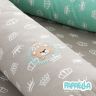 Купить Бортик валик защитный мультифункциональный PAPAELLA 60х15 см 120х15 см в детскую кроватку мята/беж на obuv-plus.com.ua