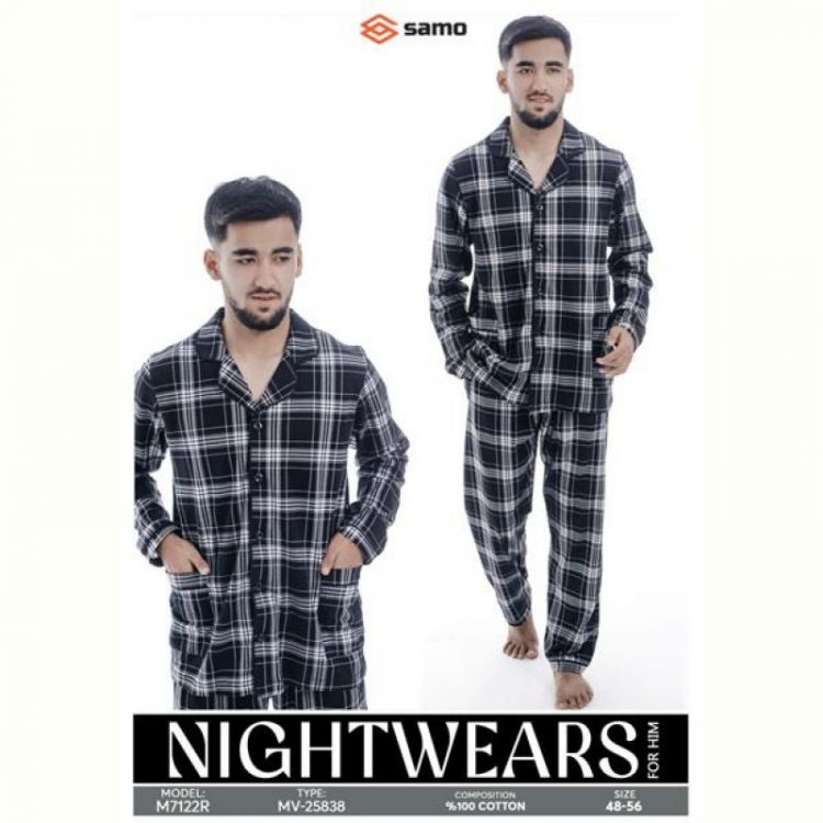Купить Пижама Samo 7122 black-white на obuv-plus.com.ua