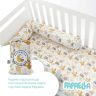 Купить Бортик валик защитный мультифункциональный PAPAELLA 60х15 см 120х15 см в детскую кроватку на obuv-plus.com.ua
