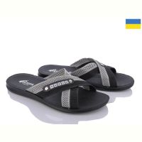 Купить Шлепанцы Demur TRK26-1-004-1 чорний-сірий батал на obuv-plus.com.ua