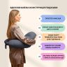 Купить Подушка для кормления диванчик 60х70х16 см хлопок антиалергенная, для удобства мамы, с молнией т/серая на obuv-plus.com.ua
